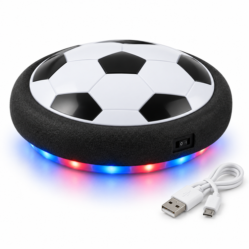 Hover Football with LED lights and USB charging cable