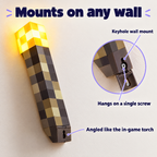 Pixel torch keyhole wall mount hangs on a single screw