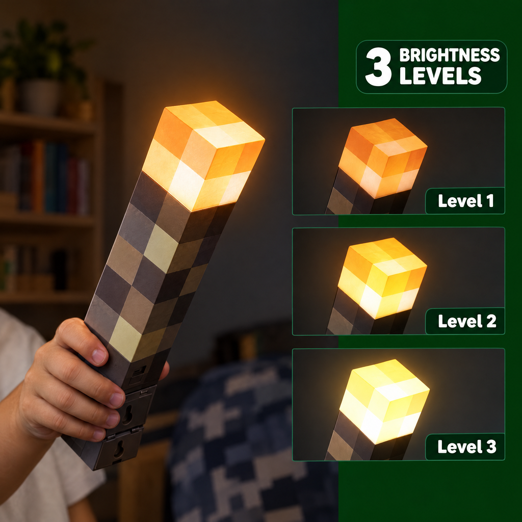 Pixel torch has 3 brightness levels