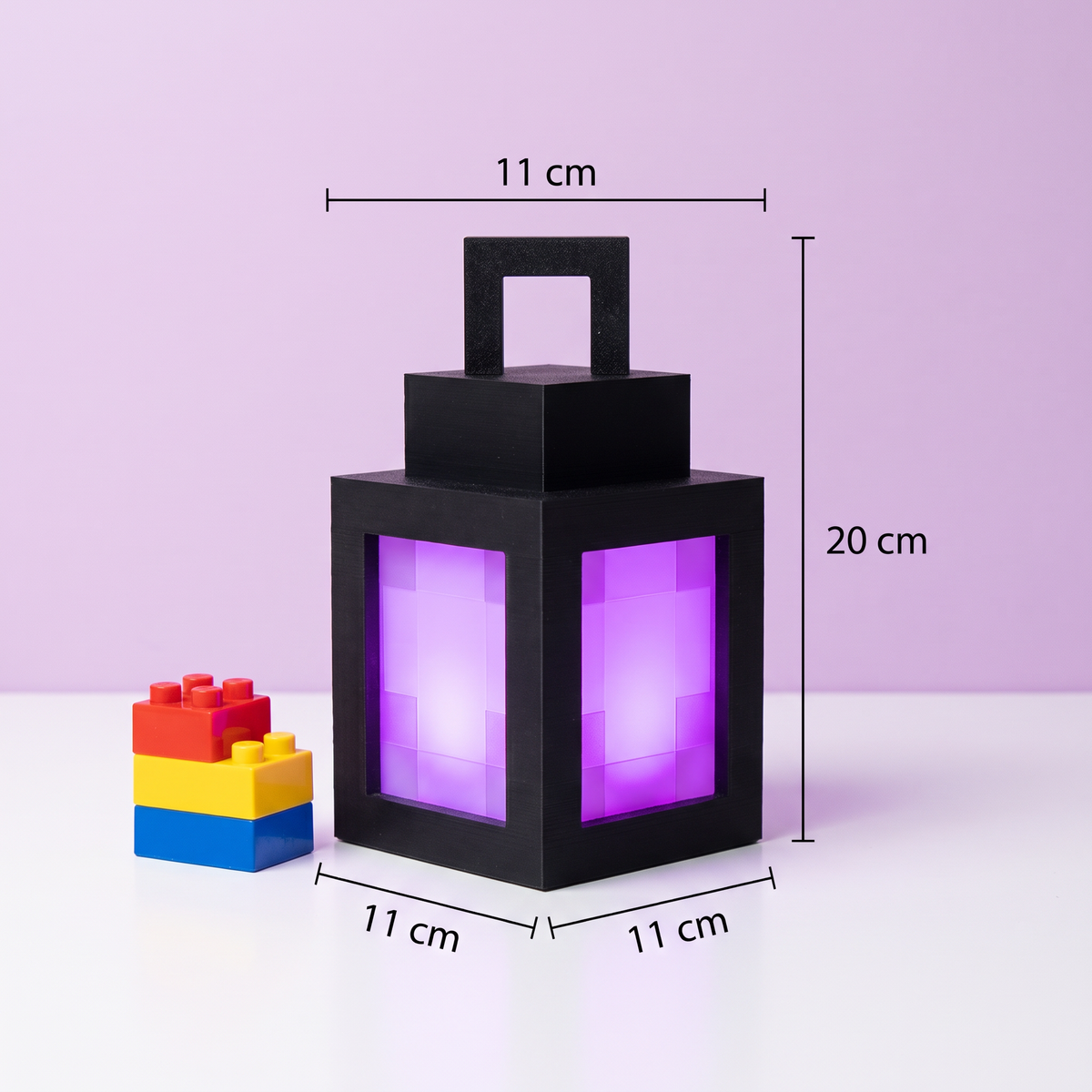 Minelamp size: 11 cm wide, 20 cm tall